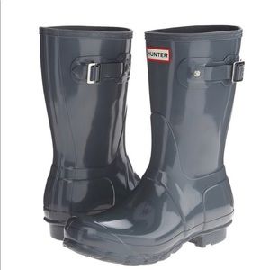 Hunter Boots Original Short Gloss Graphite 7